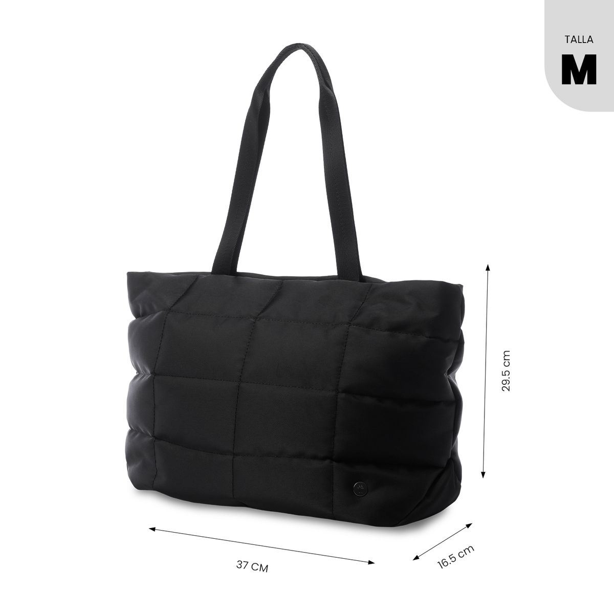 TOTTO - Tote Bag para Mujer Freya Mediano Negro