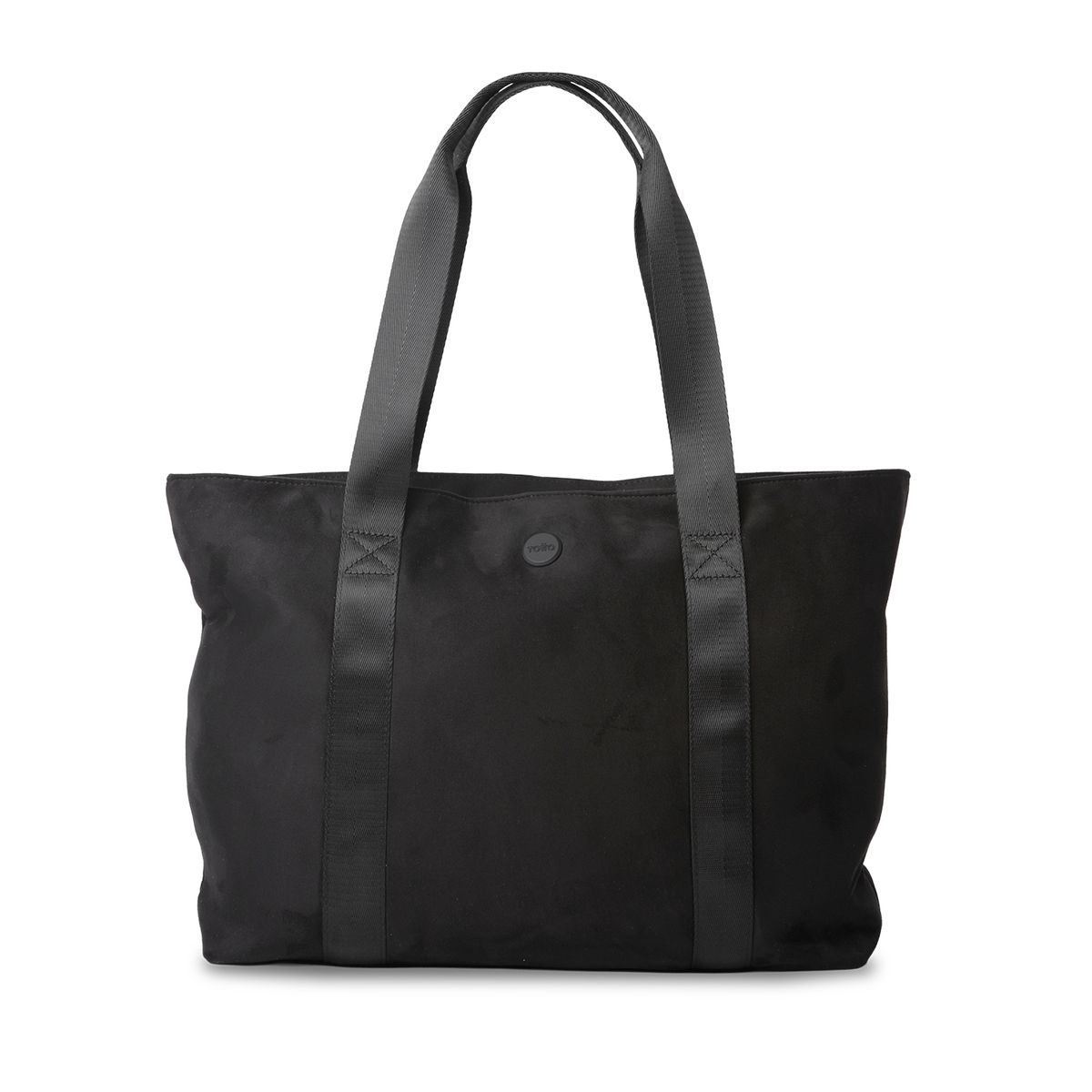 TOTTO - Tote Bag para Mujer Mixi Gam en Gamuza Grande Negro