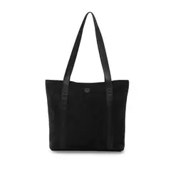 TOTTO - Tote Bag para Mujer Mixi Gam en Gamuza Mediano Negro