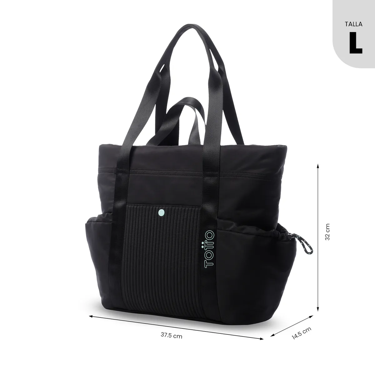 TOTTO - Shopping Bag Grande para Mujer Praga Porta PC 15 Negro