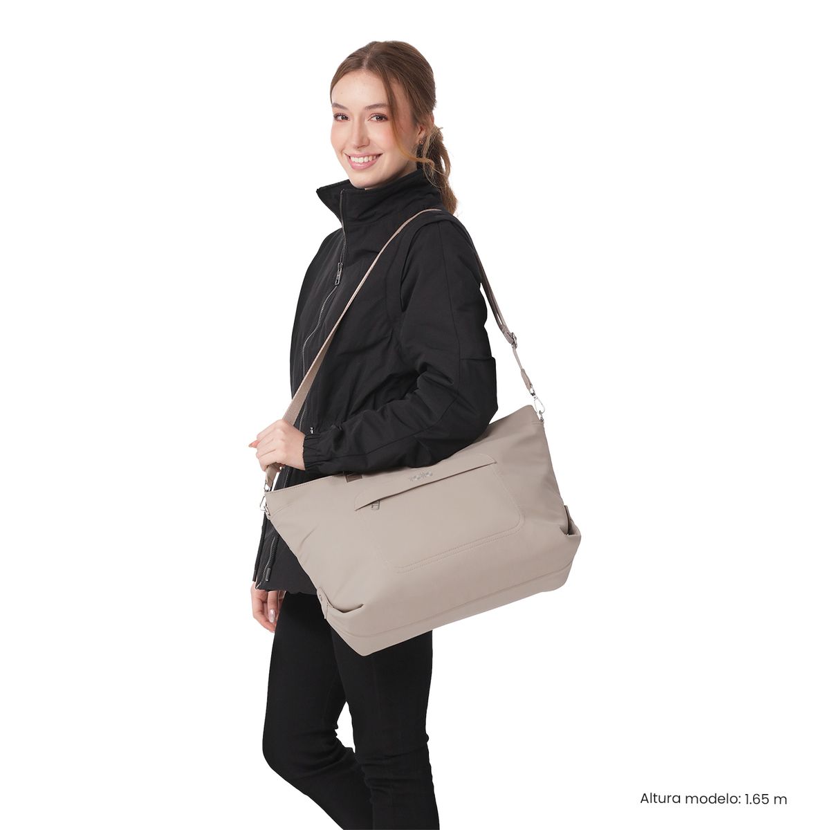 TOTTO - Tote Bag para Mujer Madrid Porta PC 15 Grande Beige