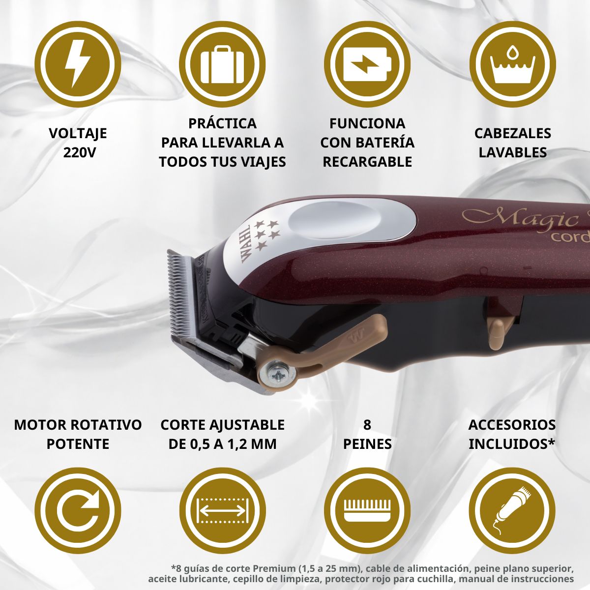 WAHL - Maquina Cortadora de Pelo Profesional Wahl Magic Clip Inalámbrica 8148-358
