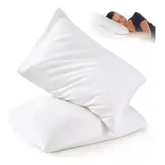 GENERICO - Pack de 2 Almohadas de Fibra sintética para Dormir 50x70 cm 2 Plaza