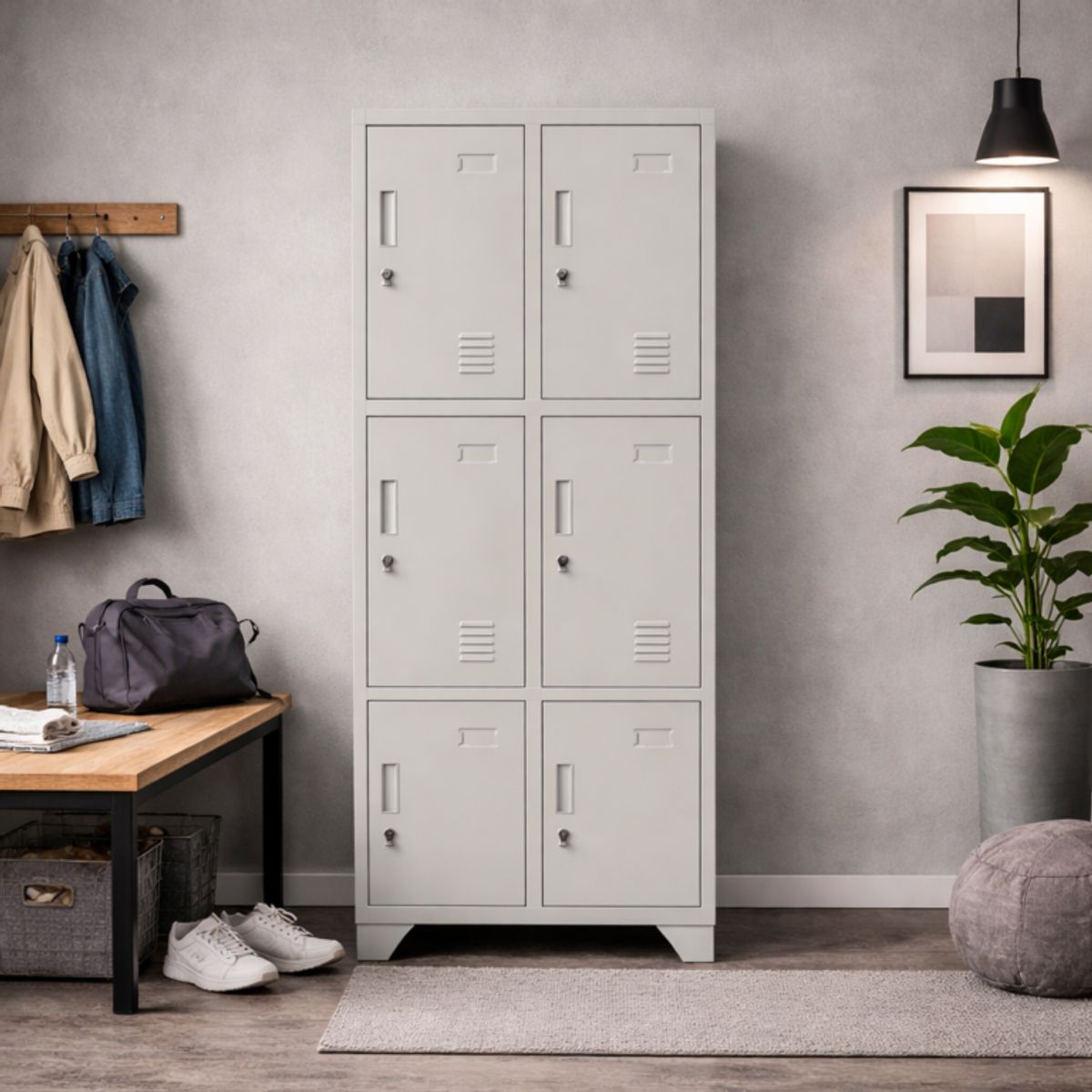 GENERICO - Casillero 2 Cuerpos 6 Puertas