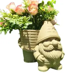 GENERICO - Macetero de gnomo de jardín Estilo mimbre