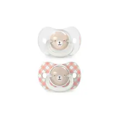 SUAVINEX - Pack de 2 Chupetes Fisiológicos Nocturnos Wild - 6-18 meses - Rosa -