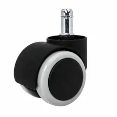 GEVEMAC - Pack 5 Ruedas 50 mm con Pin Negro/Gris