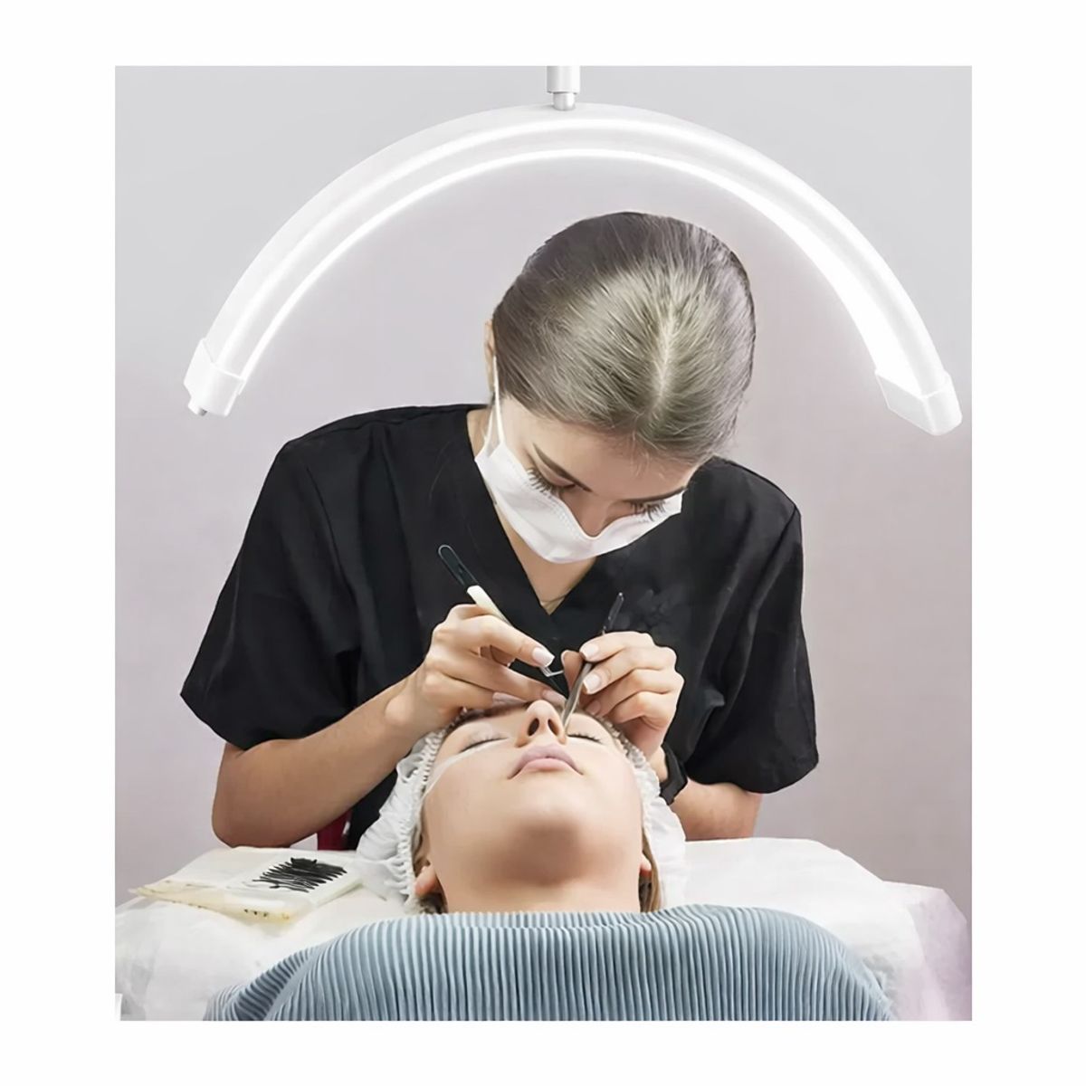 GENERICO - Lampara Led Media Luna Estética Pestañas Cejas Hogar