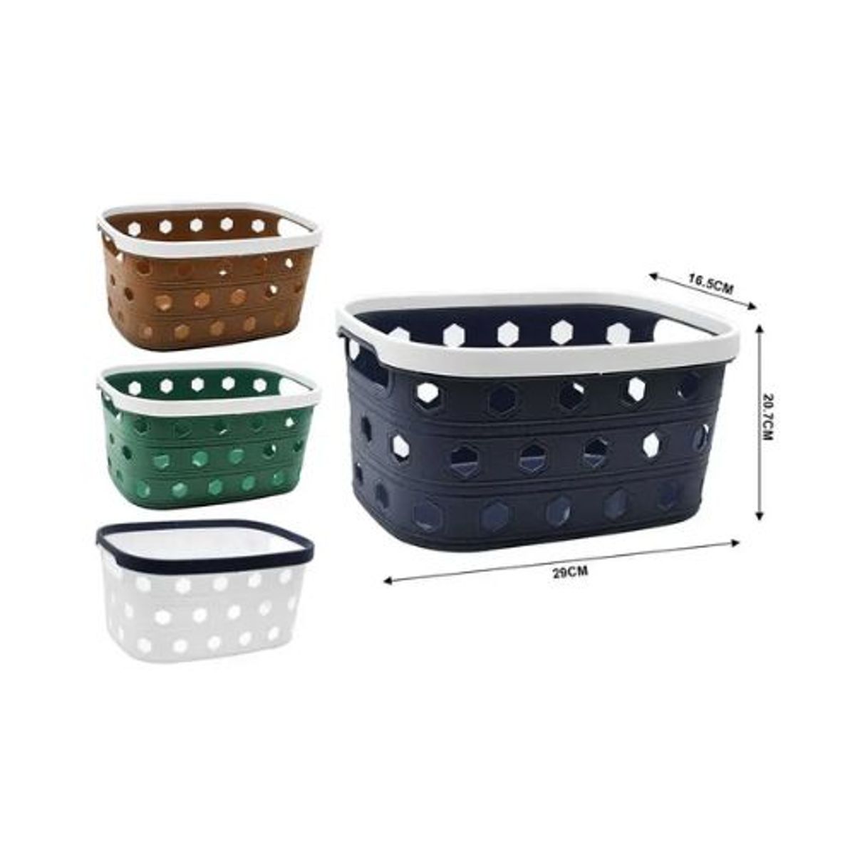 GENERICO - CESTA ORGANIZADORA DE PLASTICO MULTIUSOS 29CM