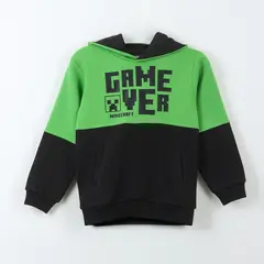 MINECRAFT - Polerón Niño Hoodie Game Over Verde