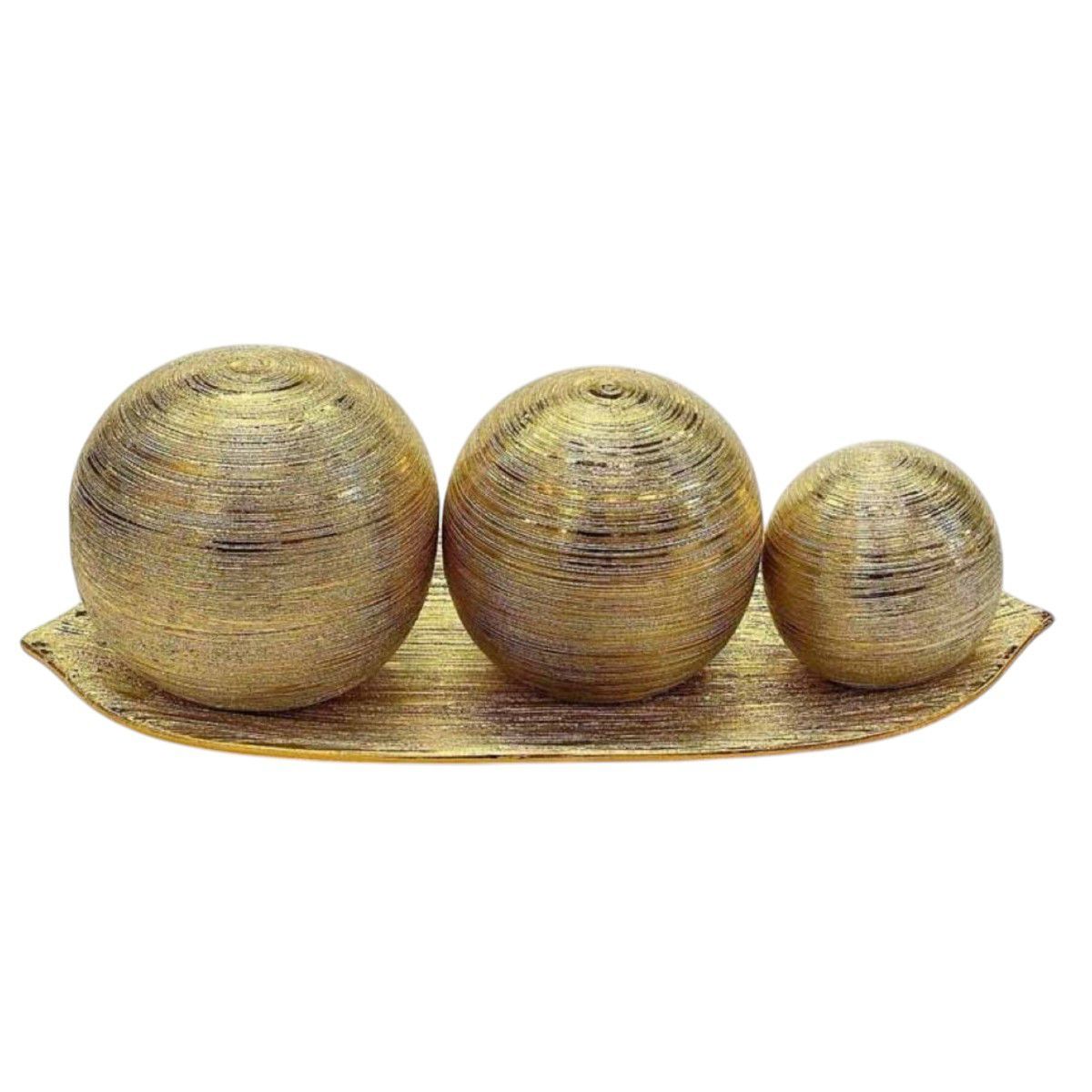 GENERICO - Adorno Decorativo Esferas Plato Elegante 36cm
