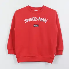 MARVEL - Polerón Cerrado Niño Spiderman Back Print Rojo