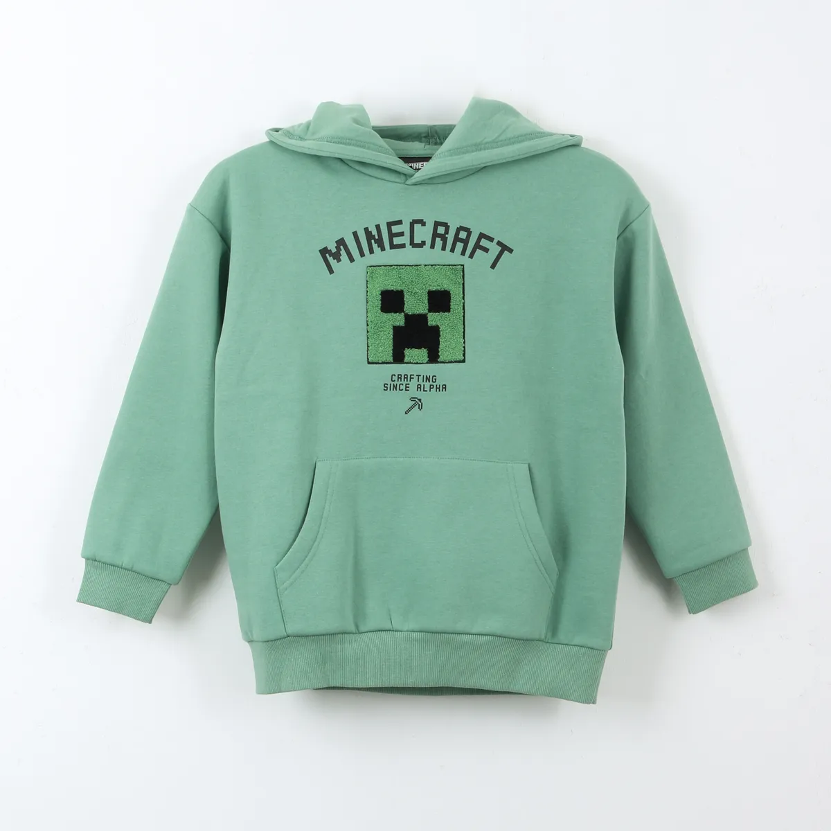 MINECRAFT - Polerón Niño Hoodie Crafting Since Alpha Verde Minecraft