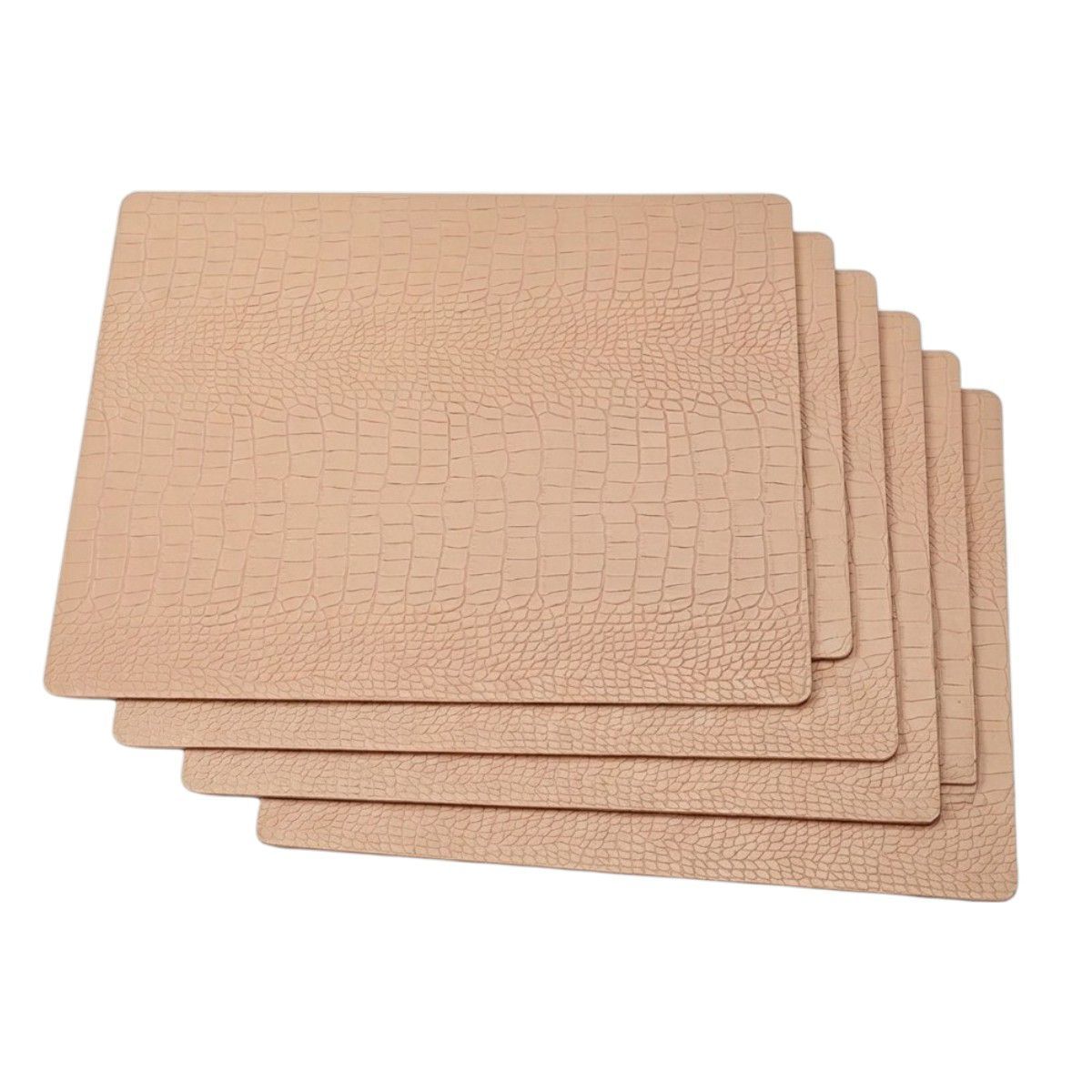 GENERICO - Set 6 Individuales De Mesa Pack 6 Cuero Sintetico 40cm