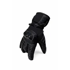 GENERICO - Guantes para Moto Largos Cuero L