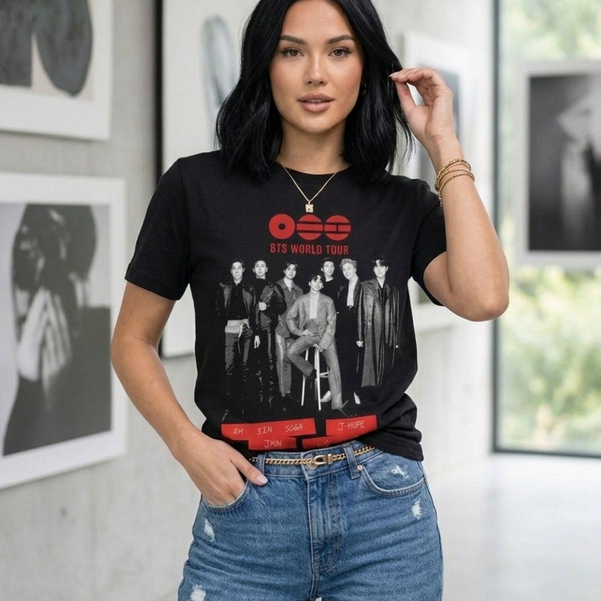 ROLY - Polera Kpop Bts Tour 2026 Santiago L
