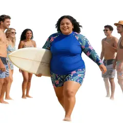 PUREPOWER - Traje de baño de talla grande con mangas largas protector solar y para surf para mujer