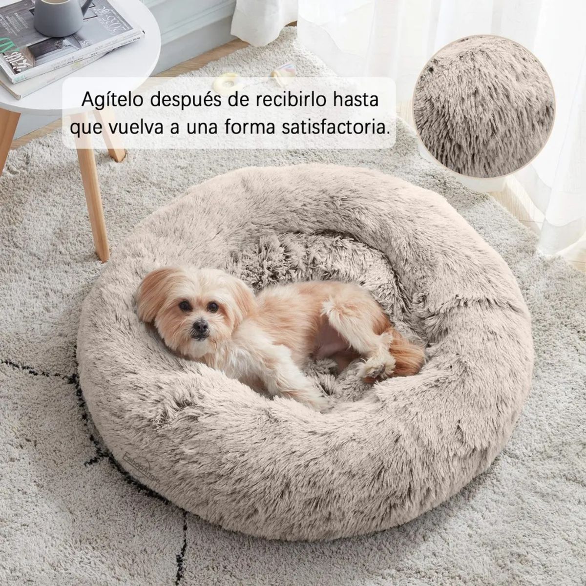 GENERICO - Cama Perro Mascota Antiestrés Felpa Confortable 67cm