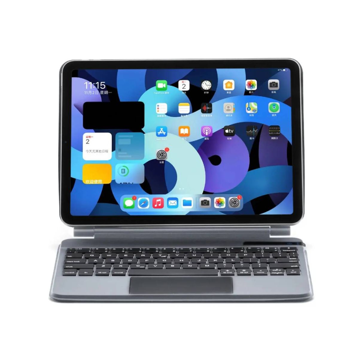GENERICO - Funda Magic Keyboard Folio para iPad 10.9  Air 4, 5  Air 11 20242025 Negro