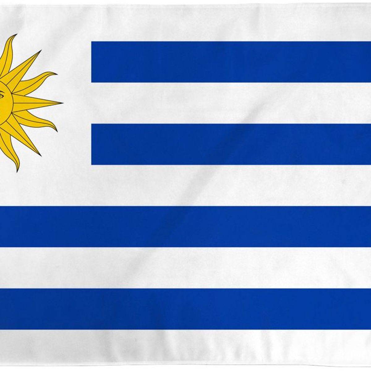 GENERICO - Bandera de Uruguay de 150cm x 90cm de Poliéster