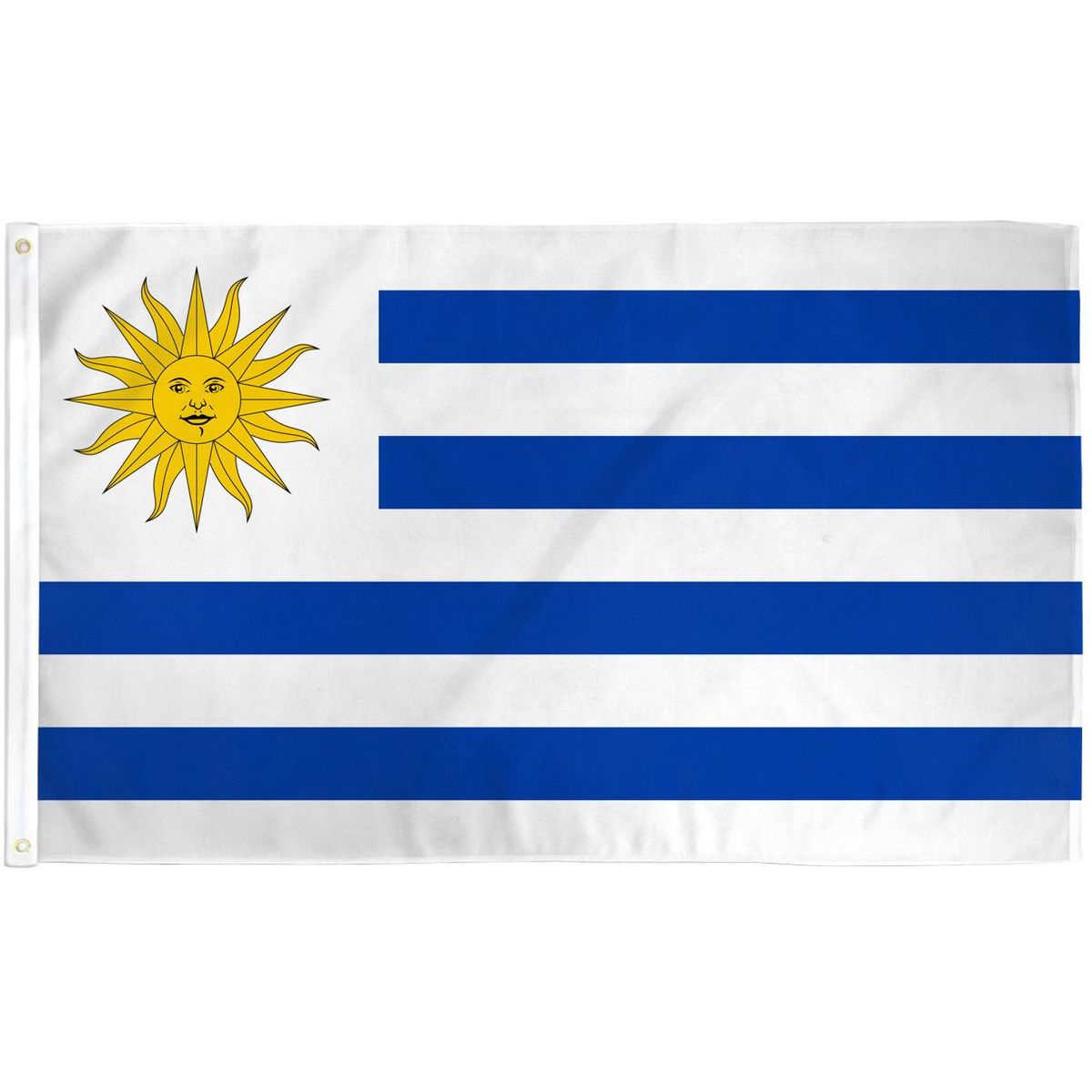 GENERICO - Bandera de Uruguay de 150cm x 90cm de Poliéster