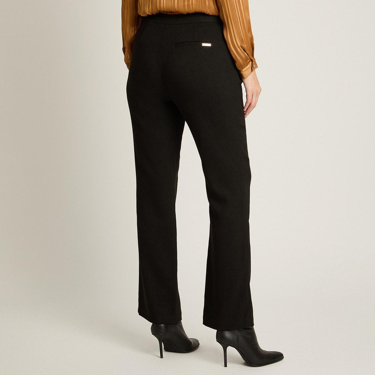 LORENZO DI PONTTI - Pantalón Recto Mujer Negro