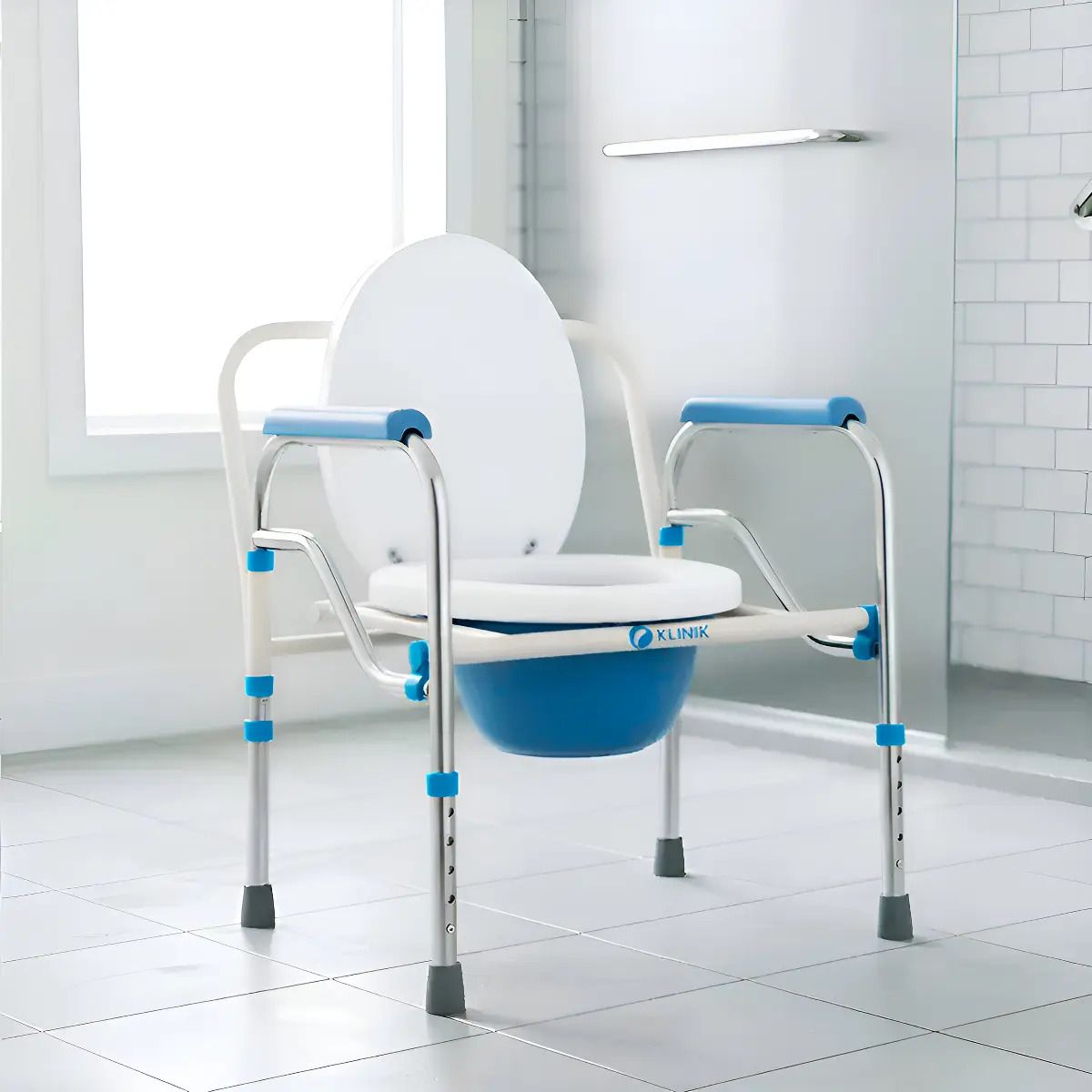 GENERICO - Silla De Baño Y Ducha 3 en 1 Portatil Con Balde Hasta 150kg