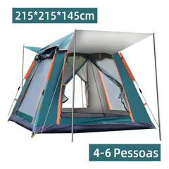 GENERICO - Carpa Camping Para 4 A 6 Personas De Color Verde Oxford 210d