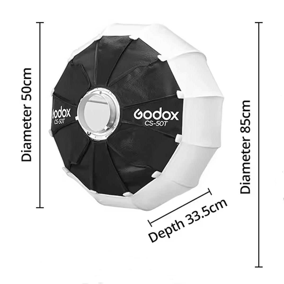 GODOX - Softbox Esférico Godox Cs-50d 50cm Difusor Montura Bowens