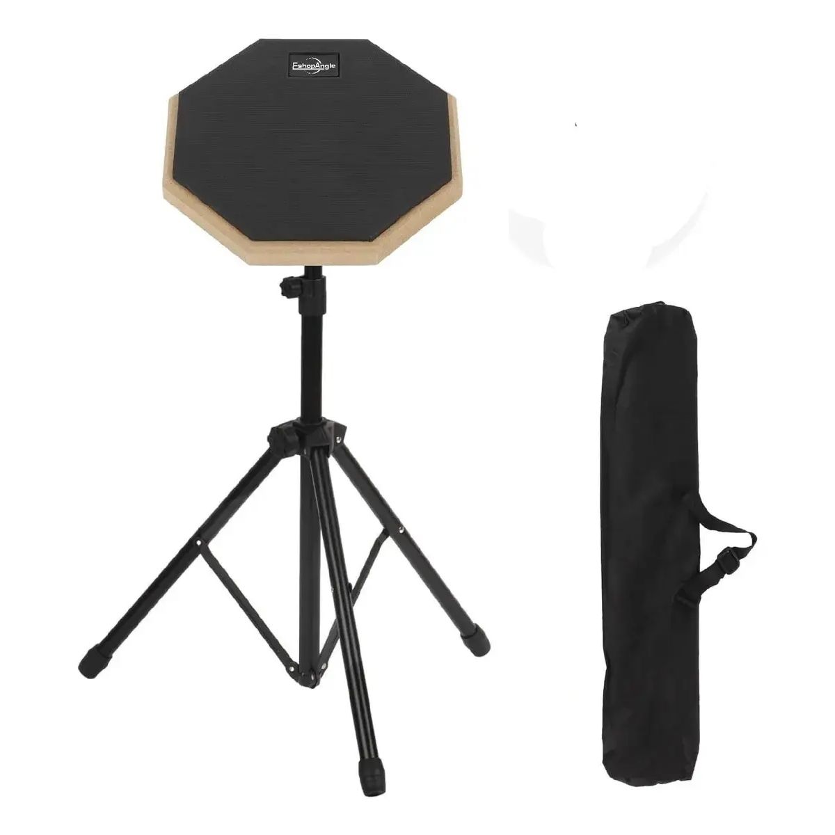 GENERICO - Pad De Práctica Bateria Con Atril Y Bolso Negro