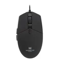 MONSTER GAMES - Mouse Gamer Tide Rgb 3200 Dpi 5 Botones Negro