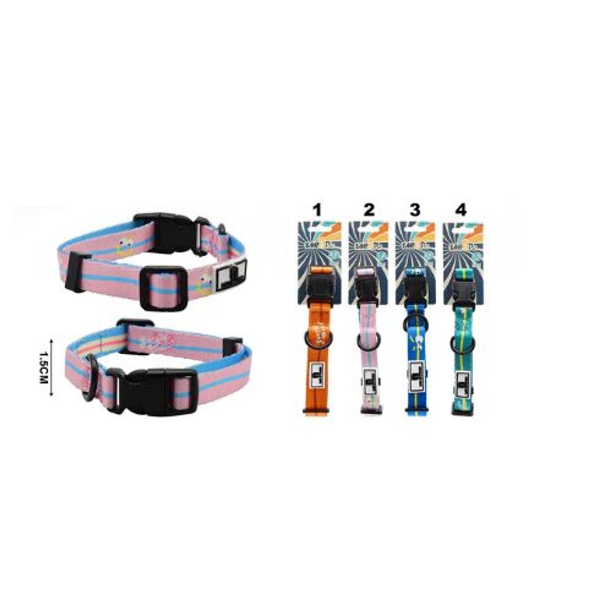 GENERICO - COLLARES PARA MASCOTAS 1.5CM