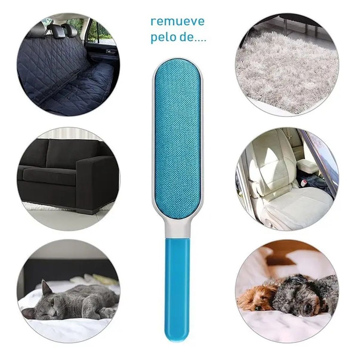 GENERICO - Cepillo Quita Pelos de Mascota Saca Pelusas de Sillón Ropa