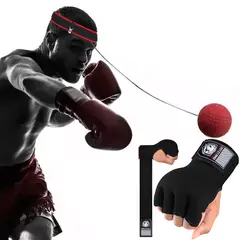 PUREPOWER - Guantes de Boxeo de Gel Con Cabeza de Boxeo Pelota para Hombres y Mujeres para Muay Thai, Kickboxing