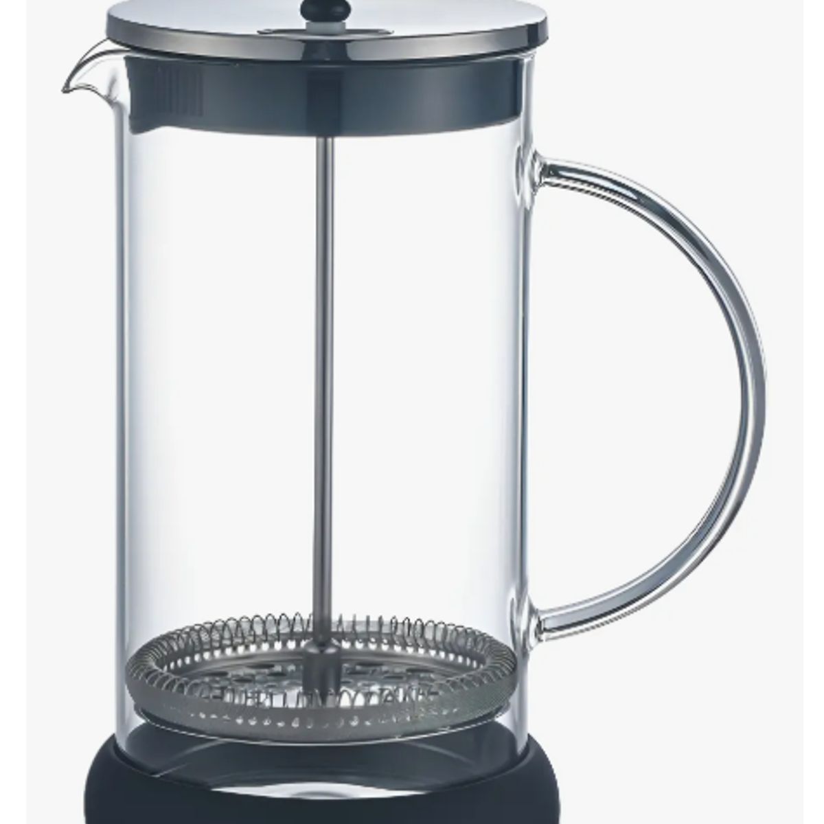 GENERICO - Cafetera Francesa 1L Vidrio Filtro Inoxidable Blanca