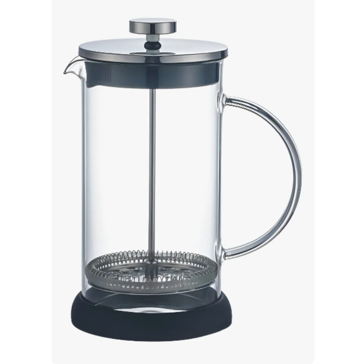 GENERICO - Cafetera Francesa 1L Vidrio Filtro Inoxidable Blanca