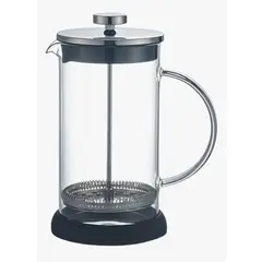 GENERICO - Cafetera Francesa 1L Vidrio Filtro Inoxidable Blanca