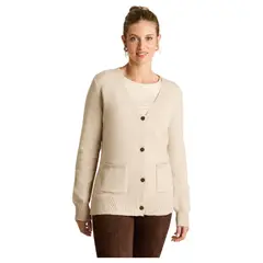 LORENZO DI PONTTI - Cardigan Manga Larga Mujer Beige