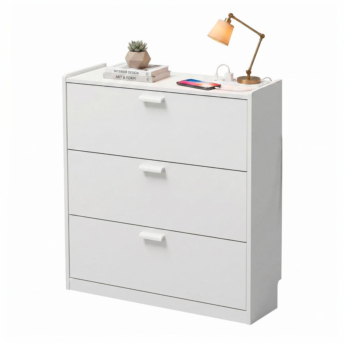 GLOBAL LATIN GROUP - Mueble Zapatero XXL PRO Organizador de Zapatos con USB y Enchufe