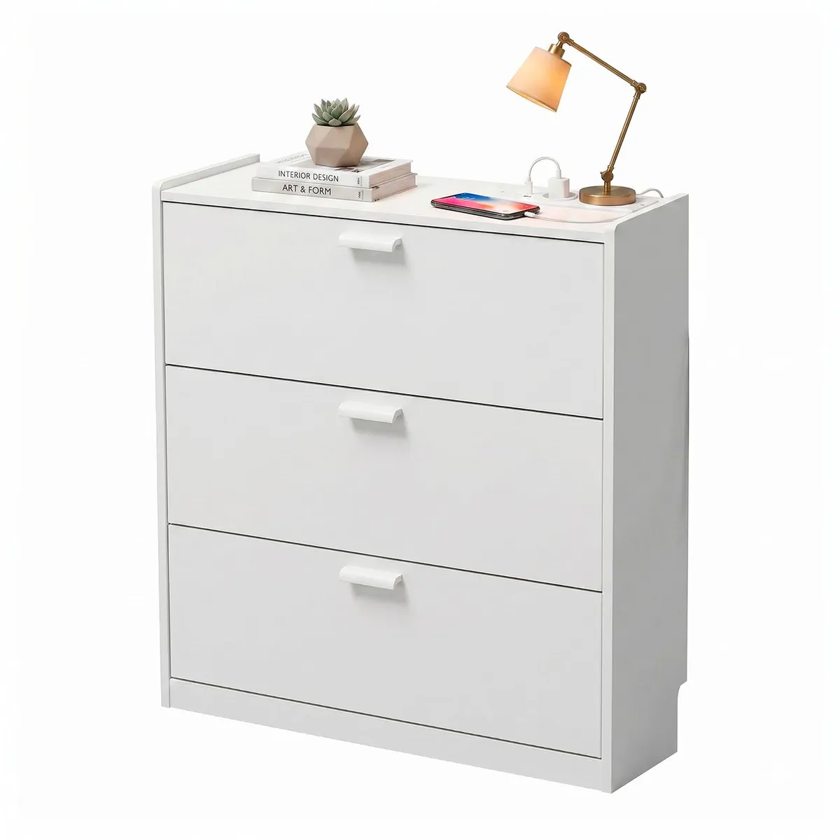 GLOBAL LATIN GROUP - Mueble Zapatero XXL PRO Organizador de Zapatos con USB y Enchufe