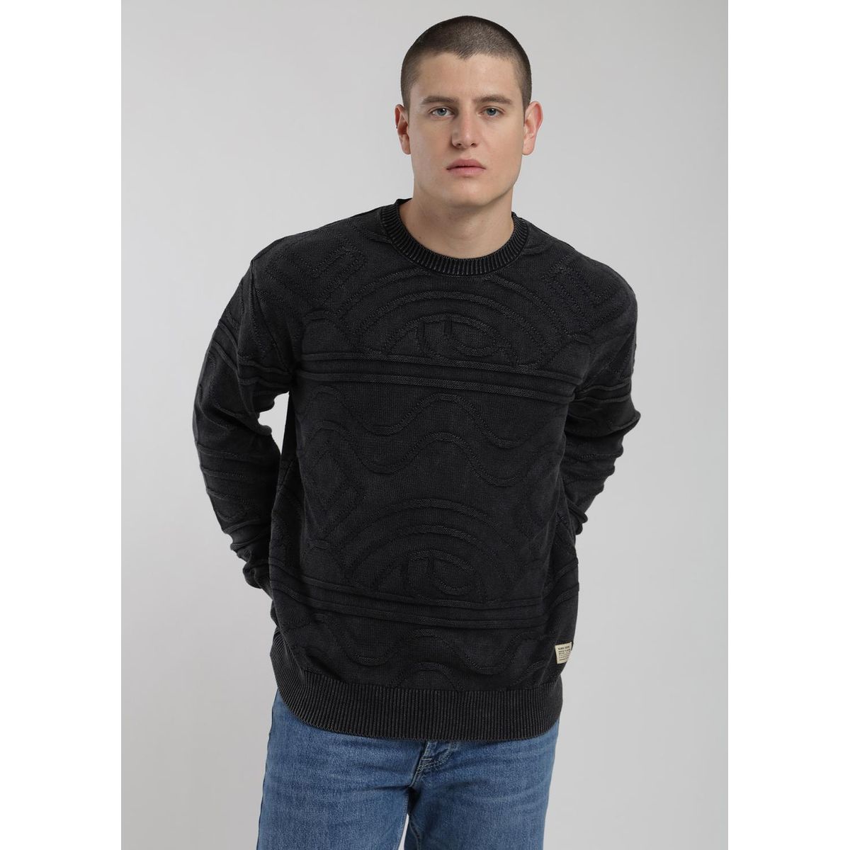 KAYA UNITE - Chaleco Tejido Cuello Redondo Jacquard Hombre