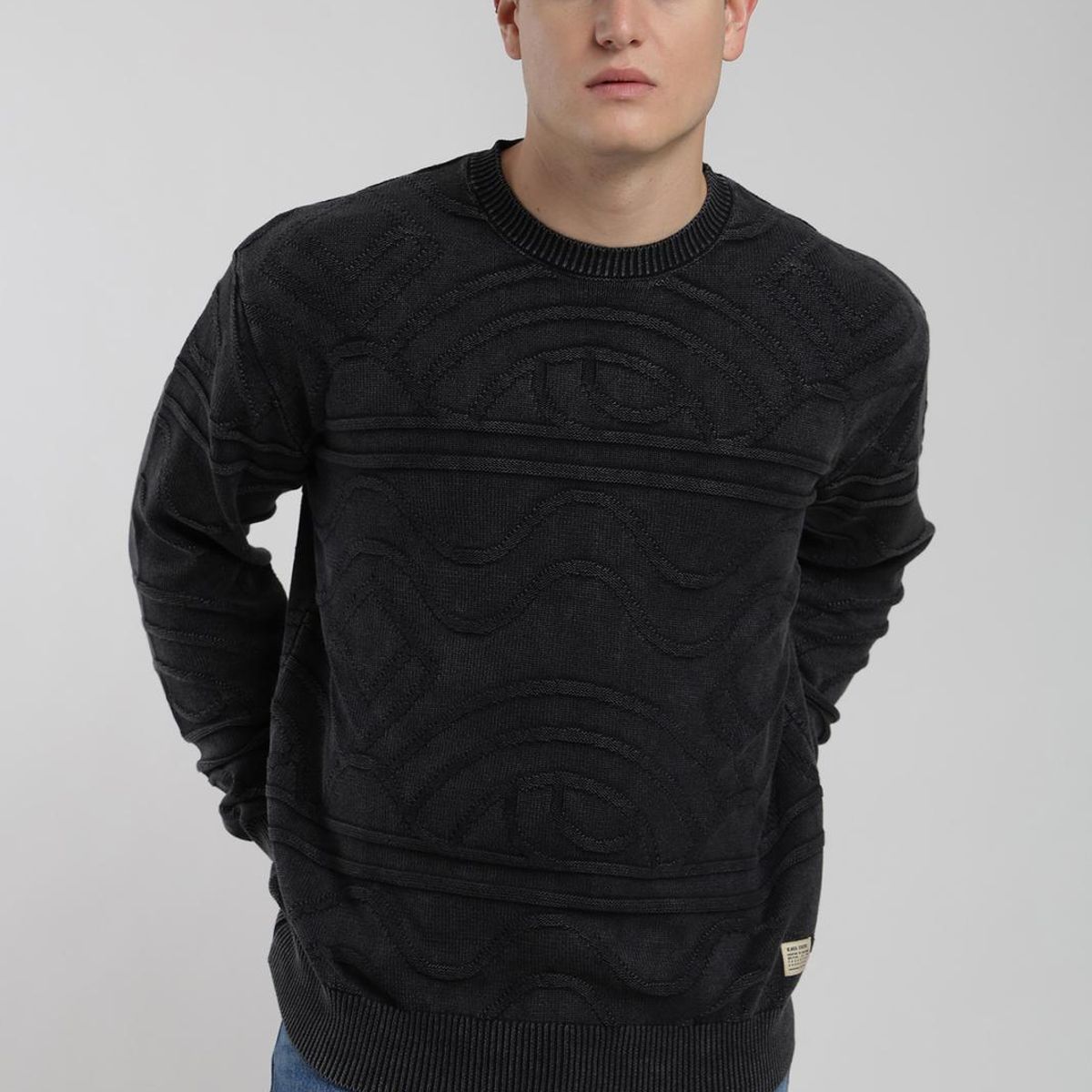 KAYA UNITE - Chaleco Tejido Cuello Redondo Jacquard Hombre