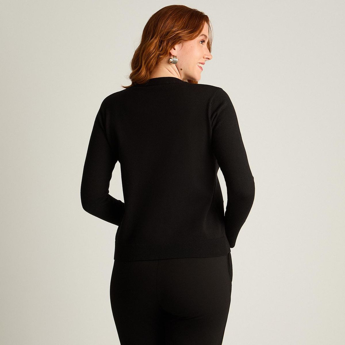 LORENZO DI PONTTI - Cardigan Con Botones Mujer Negro