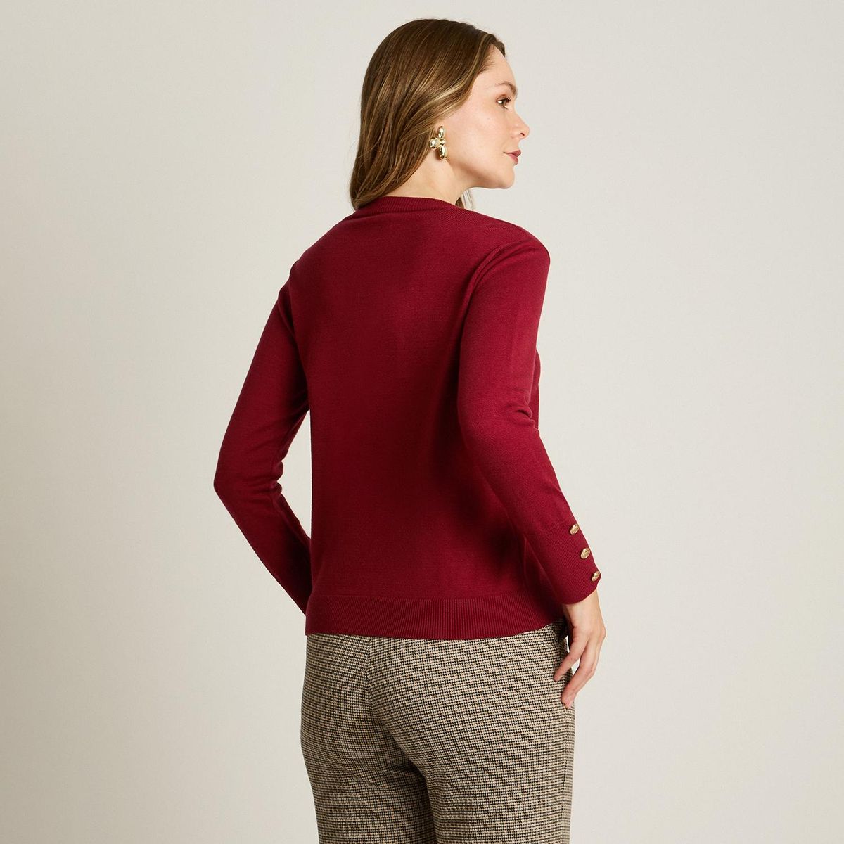 LORENZO DI PONTTI - Cardigan Con Botones Mujer Rojo