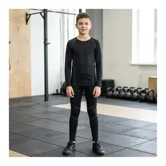 EKOL TACTICA MILITAR - Conjunto Térmico Primera Capa para Niños y Adolescentes Camiseta Manga Larga + Calza