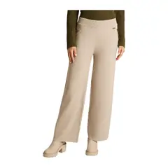 LORENZO DI PONTTI - Pantalon Sport Beige Elasticidad Media Sin Forro Calce Normal Tela Tejido