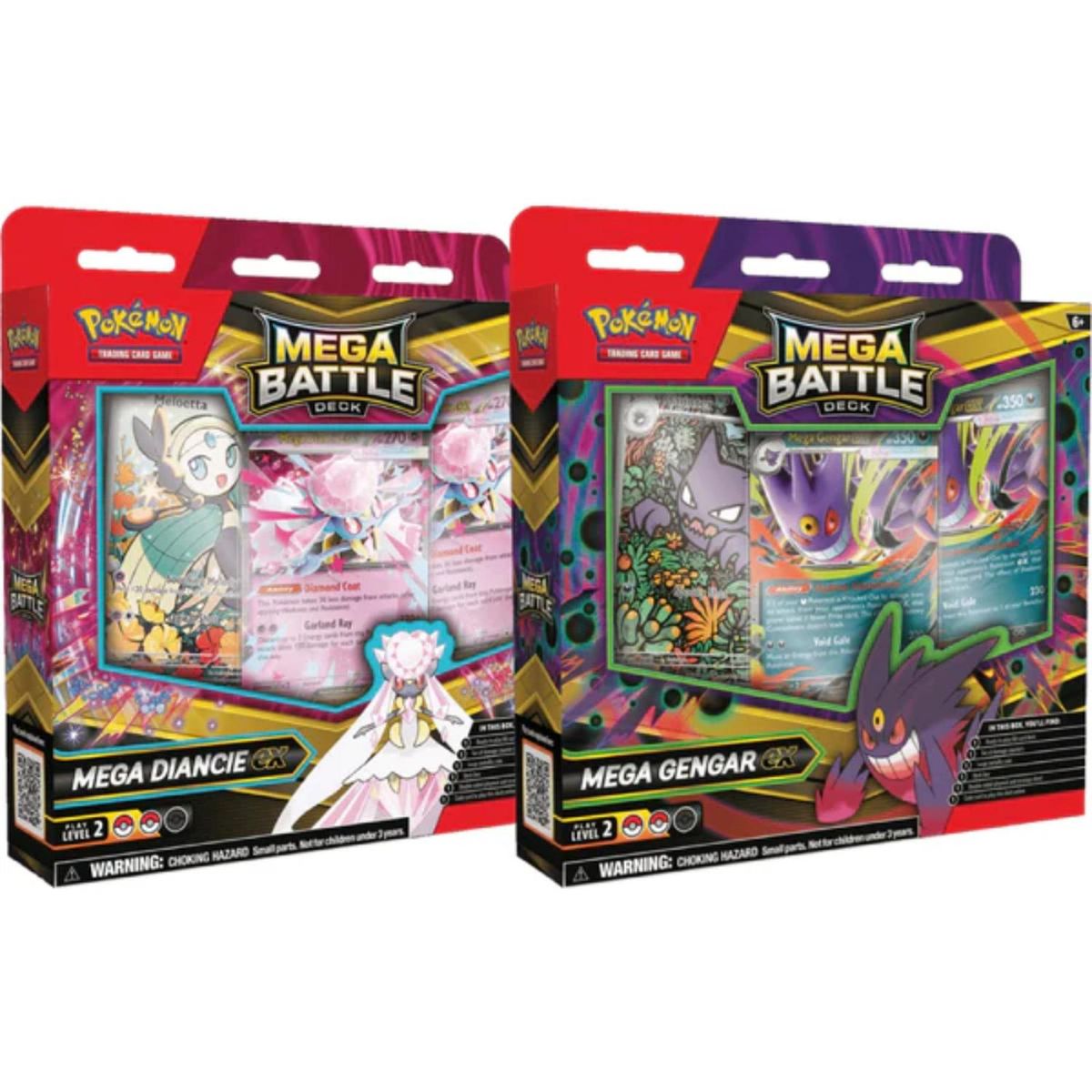 POKEMON - POKEMON PACK 2 MAZOS MEGA GENGAR EX Y DIANCIE EX ESPAÑOL