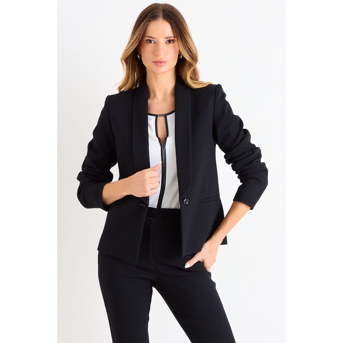 ASH - Blazer Liso Mujer Negro Ash