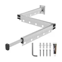 GENERICO - Tendedero Plegable Colgadores De Ropa Ajustable Blanco BELUG
