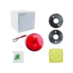 GENERICO - Baliza Led 12v Con Adhesivo Destellante Seguridad Rojo